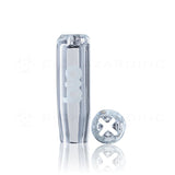 BIO Glass Stiletto Cross Top Medium Size Glass Tips 10mm - 66 Count