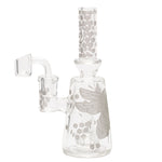 Pure Glass 7" Rig Bee Hex Etched Capsule Banger Hanger