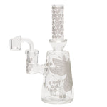 Pure Glass 7" Rig Bee Hex Etched Capsule Banger Hanger