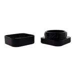 9ml Square Glass Jar Black - 250 Ct