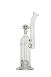 Pure Glass Solaris Bubbler - 14" 75mm Solaris Perc (Ball in a Ball) Trumpet