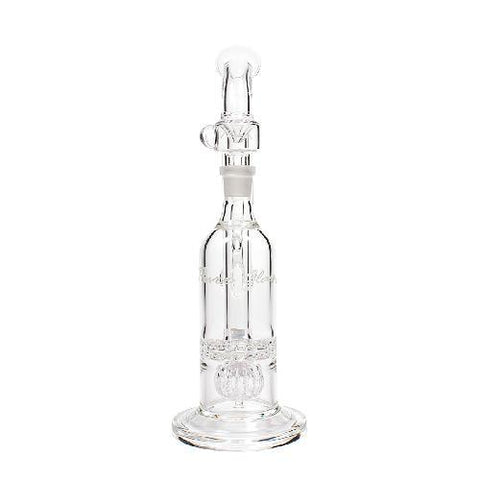 Pure Glass 12" 65mm Torus (2 Disc w/ Ball Perc) Trumpet Bubbler