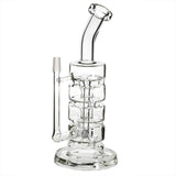 8" Large Propeller / Donut Stacker Recycler Dab Rig 14mm - Clear 