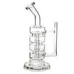 8" Large Propeller / Donut Stacker Recycler Dab Rig 14mm - Clear