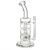 8" Large Propeller / Donut Stacker Recycler Dab Rig 14mm - Clear