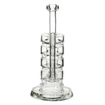 5" Donut Stacker Recycler Stemless Dab Rig 14mm - Clear