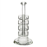 5" Donut Stacker Recycler Stemless Dab Rig 14mm - Clear