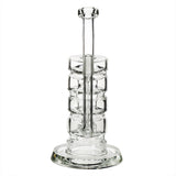 5" Donut Stacker Recycler Stemless Dab Rig 14mm - Clear