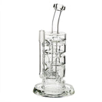5" Donut Stacker Recycler Stemless Dab Rig 14mm - Clear