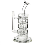 5" Donut Stacker Recycler Stemless Dab Rig 14mm - Clear