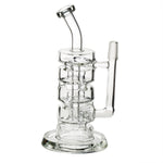 5" Donut Stacker Recycler Stemless Dab Rig 14mm - Clear