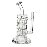 5" Donut Stacker Recycler Stemless Dab Rig 14mm - Clear